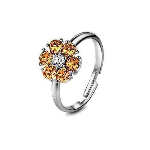 Flower of Soul Ring November (Topaz) - Euro Sparkles